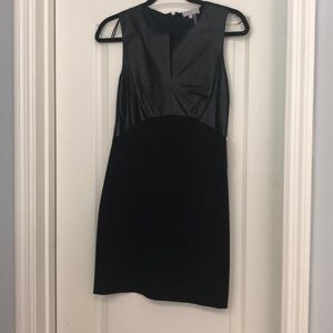 1. State Faux Leather Panel Bodycon Dress